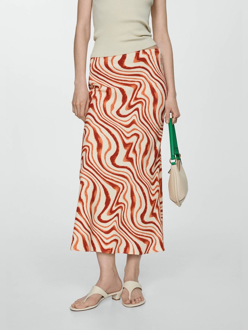 Mango Printed Long Skirt